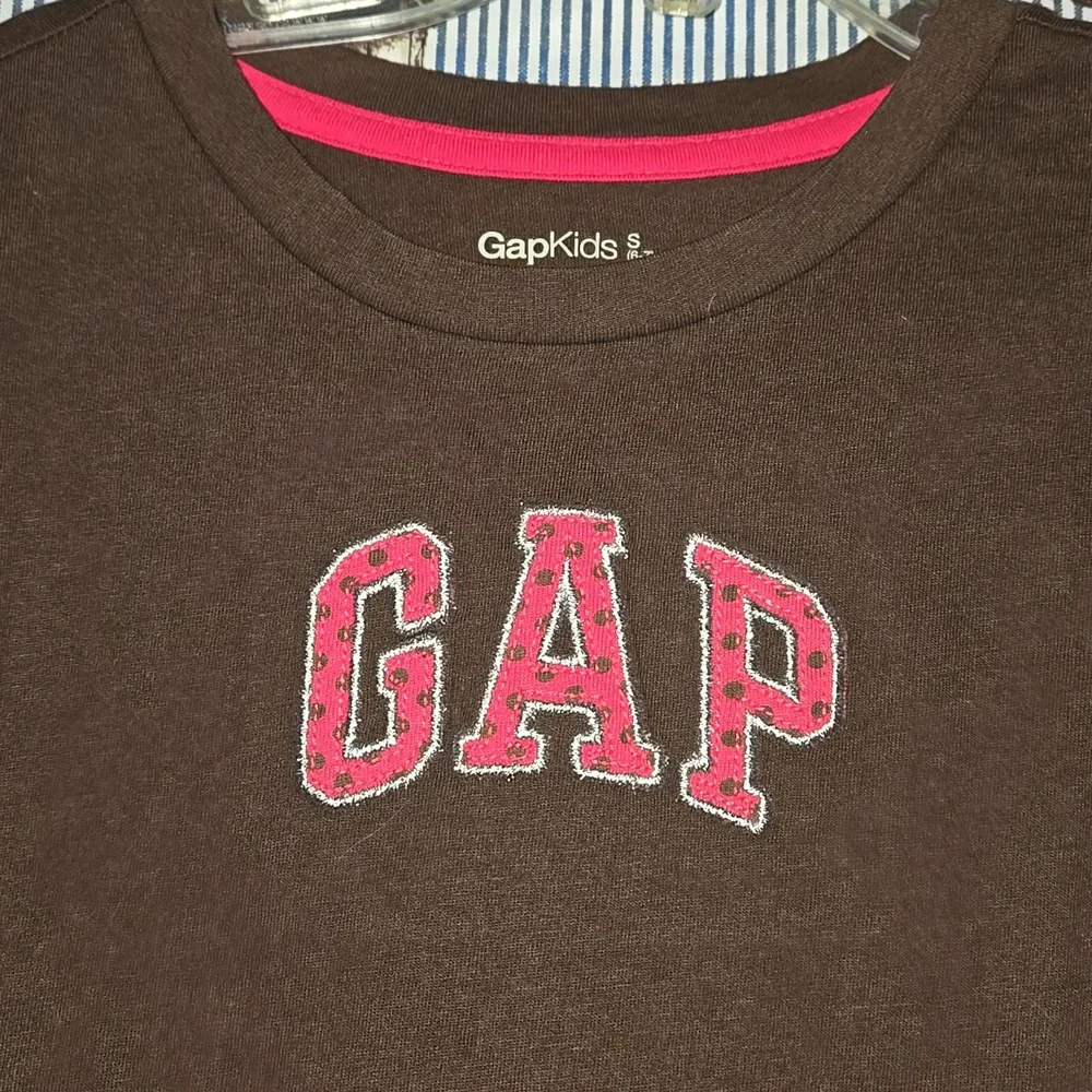 GAP Kids Girls Pink Brown Dot Long Sleeve Shirt Small 6/7 New